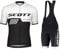 Herren Fahrradbekleidung Kurzarm set, Atmungsaktive Herrentrikot, Schnelltrocknend Radtrikots, Radhose mit Polsterung für Mountainbikes (Schwarz, L)