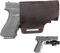 VIPERADE PJ21 Pistolenholster, Universal-Lederholster, passend für Pistolen mit Laser- oder Lichtbefestigung, Holster für Glock 19, 17, für Smith und Wesson Shield, Rechtshänder-Außenbundholster–Braun