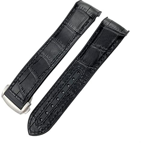 SOMKB Uhrenarmband für Omega Seamaster 300 AT150 Speedmaster 8900 PlanetOcean Seiko Lederarmband, 19 mm, 20 mm, 21 mm, 22 mm, 19 mm, Achat