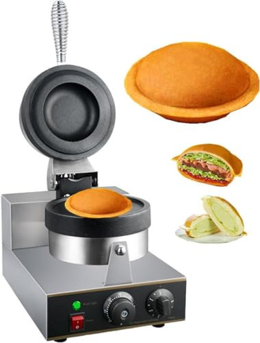 RRHCW 1300W Commercial Bubble Waffle Maker,220V Commercial Waffle Maker & Egg Cake Machine with Drip Tray for Restaurant or Bakery, Non-Stick Plates, Easy To Clean