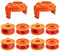Meenewching Rasentrimmer Faden kompatibel mit Worx für Alle 20V Rasentrimmer, WA0004.1 Fadenspule mit 2 Spulenabdeckung, Langlebige Trimmer Ersatzspule Ø 1,65 mm, 3m Länge (8 Spulen + 2 Abdeckung)