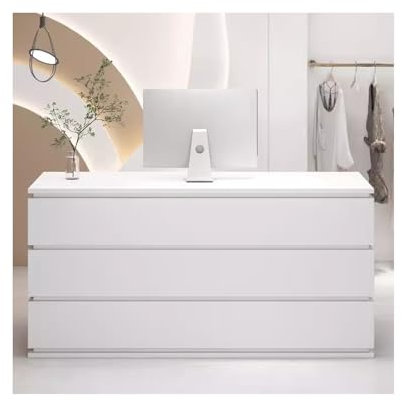 BJYXJ Empfangstheke Moderne Rezeption mit Theke Multifunktionaler Stehtisch für Büro Lobby Shop Salon(Color:Black,Size:S)