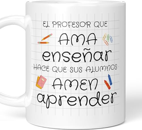 LA CASA DE LAS TAZAS® Detalles Únicos para Profes - Regalo Original Profesora - Taza Profesor - Regalos Maestra Infantil - Regalo Teacher (Diseño 3)