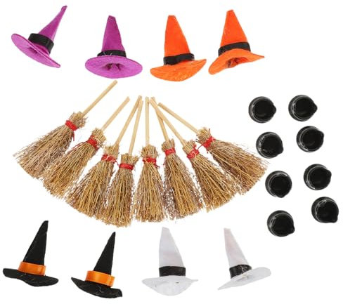 Ciieeo 1 Satz kleine Hexenhüte zum Basteln Halloween Dekoration Halloween-Dekoration Hexenhut Dekoration Halloween Decor kleine Hüte für Puppen Kleiner zum Basteln Plastik