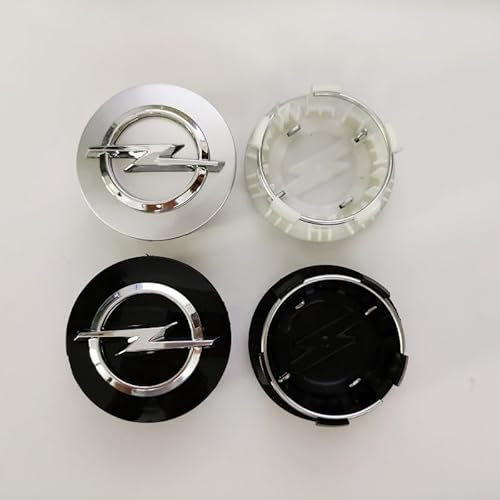 LFWCZS Auto Nabendeckel für Opel Corsa F,54mm Felgendeckel Felgenkappen 4 Stück Logo Radnabenabdeckung Wheel Caps Nabenkappen Zentralabdeckung Reifen & Felgen Zubehör,Black
