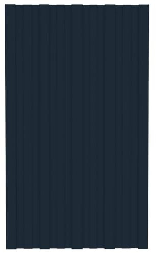 ZEYUAN Dachpaneele 12 STK Trapezblech Dachplatten, Wellblechplatten Für Dach, Dachblech, Dachschindeln Für Gartenhaus, Verzinkter Stahl Anthrazit 80x45 cm