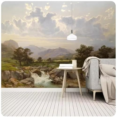 Vlies Fototapete Natürliche Landschaft Berg 300X210 Cm - Foto Tapete Schlafzimmer Wohnzimmer Moderne Vliestapete XXL Wandtapete Motivtapeten Bildtapete 3D Effekt Wand Dekoration