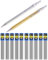 KGDUYC Porte-mine - Lot de 2 crayons mécaniques 0,5/0,7 mm, 10 tubes (120 pièces) mines HB, crayon mécanique,pour croquis, dessin, écriture