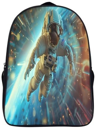 KWFYBEHZ Astronaut Rucksack,Schultasche Für Kind Planet Schultasche Für Teenager,geeignet Für Schule Und Reisen 16inch
