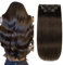 XDhair Clip Extensions Echthaar 120g 55cm 22 Zoll Dunkelbraun Haarverlängerung Echthaar Clip Haarextension(#2-22 Zoll)