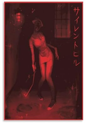 Silent Hill Horror-Spiel-Film-Poster für Krankenschwester, Wanddekoration, Leinwand, Wandkunst für Wohnzimmer, Dekoration, 30 x 45 cm