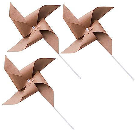 BESTonZON 3stücke Retro Windmühlen Kraftpapier Handheld Fotorequisiten Für Geburtstagsfeiern Und Partys Nostalgische Deko Für Erwachsene