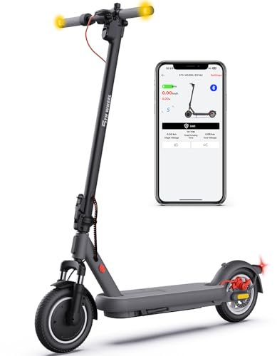 5TH WHEEL ES14 E-Scooter, 10 Zoll Elektroroller für Erwachsene, Elektroroller mit Straßenzulassung (ABE), Max.20 KM/H, Vierfache Stoßdämpfung, APP-Verbindung, Faltbar, LED-Display