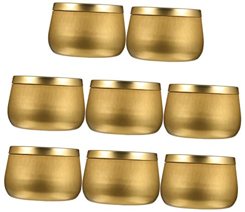 CONGARTENO 8 Piezas tarro de almacenamiento del vientre kit para hacer velas lata artesanal cajas almacenaje cajas de almacenaje recipientes para alimentos lata de contenedor de té