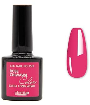 Glam'Up Paris - Vernis Semi-Permanent - Sans Hema - Vernis Gel UV LED - Hautement Pigmenté - Longue Durée - Facile à Utiliser - Rose Chiwawa