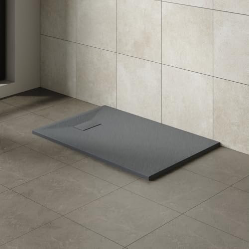 Aquariss 1200x800mm SMC Anti Slip Shower Base Tray Rectangular for Shower Enclosure Anthracite