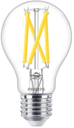 Philips Master LED E27 Glühfaden, klar, 7,2 W, 1055 lm – 922 – 927 Dim To Warm | Beste Farbwiedergabe – dimmbar – entspricht 75 W