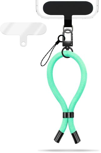 NALIA Wristy Univeral Lanyard Mobiltelefonkedja kompatibel med smartphone och mobiltelefonskal, handledsrem med metallkarbinhake, justerbart bärband, stöldskydd, mobiltelefonband