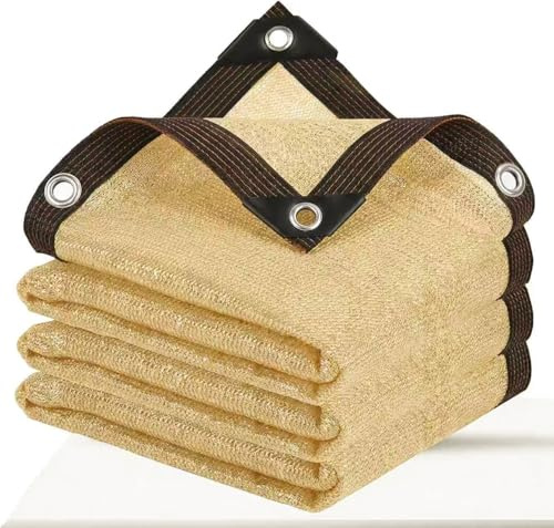 Filet d'ombrage avec œillets, 90 % de protection - 3 x 4 m - Résistant aux UV et au vent - Voile d'ombrage réutilisable pour serres, pergolas, jardins, balcons et poulaillers