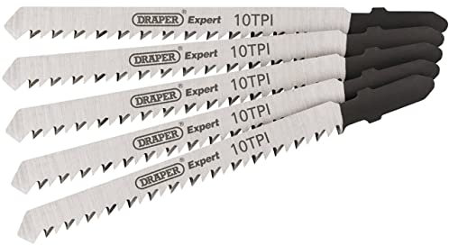 Draper 81718 Expert 5 Piece DT101BR 100mm Jigsaw Blade Set, 230 V, Silver, 100 mm