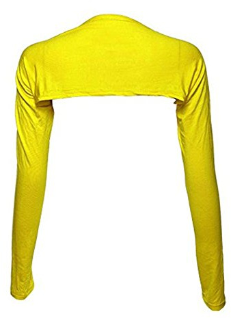 YEESAM Bolero Shrugs für Damen, langärmelig, Armstulpen, Hijab-Accessoires, Einheitsgröße, gelb, Einheitsgröße
