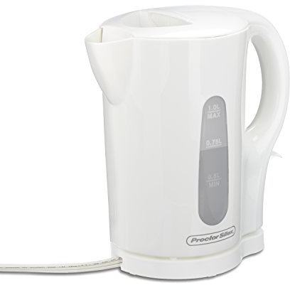 Proctor Silex 41005 Hervidor Eléctrico, Blanco, 1 L