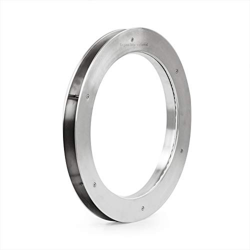 Deep Flange Nickel Premium Aluminum Premium Nautical Porthole Window with A Transparent Glass | Kitchen Home Decor Porthole Window | Nagina International (Brushed Nickel, 16 Inches)