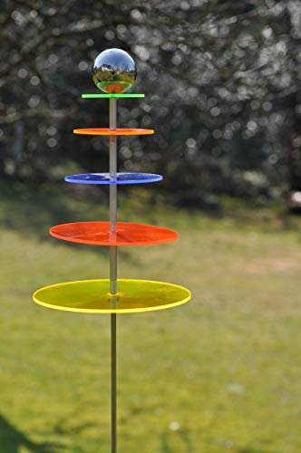 Gartenstecker Stele Turm Sonnenfänger Edelstahl