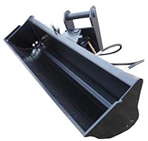 Baggerschaufel Minibagger Radlader Schaufel Arbeitsbreite: 80cm / Tiefe: 40 cm/Aufnahme: MS01 um 45° Hydraulisch schwenkbar