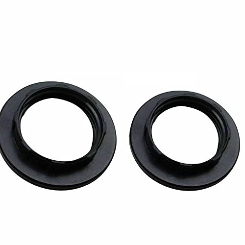 E27 Screw Lampshade Lamp Light Shade Collar Ring Adapter Black 2 Packs