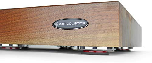 IsoAcoustics Delos Drehteller Isolation Metzgerblock Serie 2216W2 (55,9 cm B x 40,6 cm T x 7,6 cm H) Walnuss