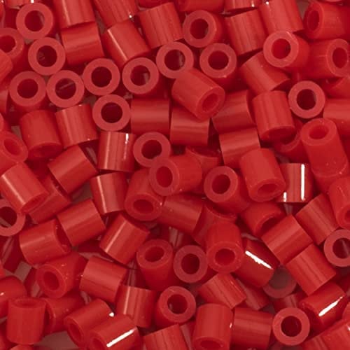 Vaessen Creative Fuse Beads, Red, Set of 1100 Pieces for DIY Crafts with Kids, Making Jewelry, Homemade Decorations and Other Crafty Ideas, Reddish-Brown, 5mm
