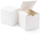 Switory Cajas de regalo 50Pc 10x10x10cm, cajas de regalo de papel Kraft con tapas para hacer manualidades, cajas de cartón para propuestas de dama de honor, regalos de boda blancos
