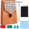 VieVogue Professionelle Kalimba Daumenklavier 17 Schlüssel Thumb Piano, mit Tasche Stimmhammer Lehrbuch Aufkleber, Musikinstrument Kultivieren für Musikliebhaber Kinder Erwachsene Anfänger
