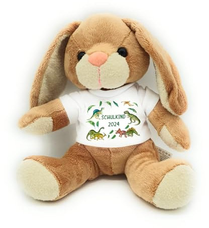 Kilala Hase Kuscheltier für die Zuckertüte Schultüte mit Wunschname Hase Topping für die Schultüte (Dino ohne Namen)