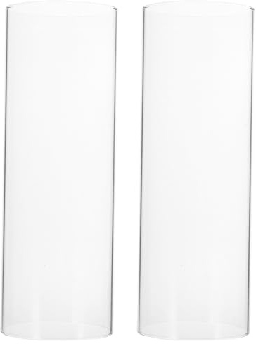 FOMIYES 2pcs Glass Cloche Candle Holders Taper Candle Holder Clear Glass Dome Home Decorative Accessory