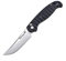 Harnds Giant Silkworm Klappmesser mit Sandvik Steel Blade,Outdoor Messer G10-Griff Camping-Taschenmesser mit umkehrbarem Taschenclip (Schwarz)