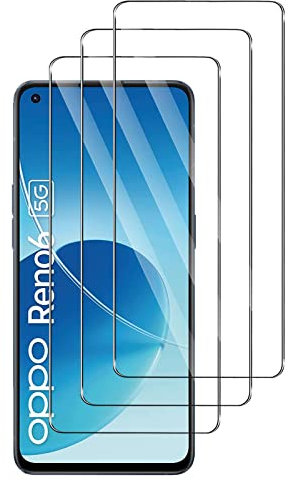 【Lot de 3】 Verre Trempé Compatible avec Oppo Reno 6 5G, Film Protection écran - Anti Rayures - sans Bulles d'air -Ultra Résistant (HD Ultra Transparent) pour Oppo Reno 6 5G