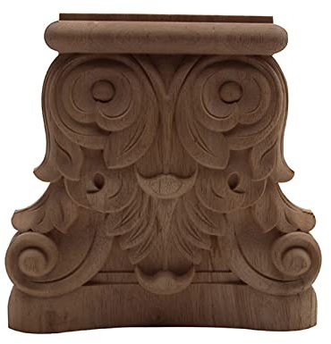 ARKERO Holz Applikation Carving Stigma Holz Aufkleber Holzfiguren Modern Floral Large Holz für Möbelbeine Säulen Zubehör geschnitzt,D21,5
