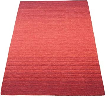 WAWA TEPPICH Handgefertigter Wollteppich Rot 160 x 230 cm HT283