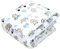TupTam Kinder Gemusterte Bettdecken Set Ganzjahresdecke Bettdecke Kopfkissen Flachkissen 2tlg., Farbe: Zoo Blau, Größe: 135x100 cm