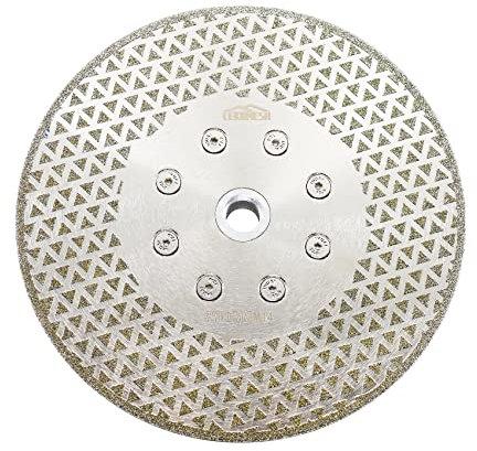 Diamant Fliesen Sägeblatt 180MM LEKOMESH - Doppelseitig Diamant-Trennscheibe für Granit,Marmor,Porzellan,Keramik,Kachel,Kunststein,M14 Gewinde für Winkelschleifer