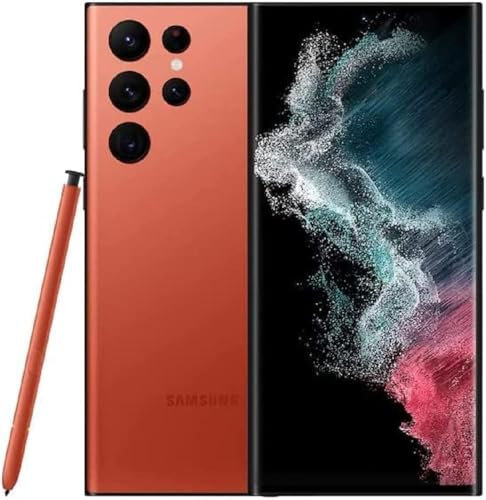 Samsung Galaxy S22 Ultra Smartphone, Simlockfrei ohne Vertrag, Android-Handy, 12 GB RAM, 512GB Speicher, 40-MP-Kamera, Red
