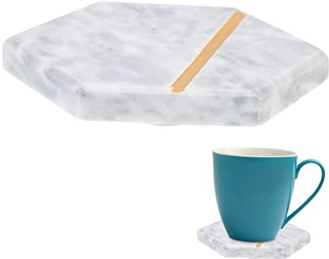 HEMOTON Natürliche Marmor Untersetzer Hause Dekorative Tasse Untersetzer Tischplatte Untersetzer Elegante Decor