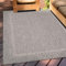 Teppium Outdoor Teppich Wetterfest 120 x 170 cm Grau Sisal Optik - Küchenteppich Waschbar rutschfest, Wasserfest, Bordüre, Pflegeleicht - Ideal für Balkon, Terassen, Garten, Camping oder Küche