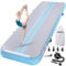 ROMELANDS Air Gymnastics Track Tumbling Mat, 16ft, 4-Inch Thick Inflatable Air Cushion Gymnastics Mat with Air Pump for Home, Gym, Cheerleading, Yoga, Dance & Water Fun