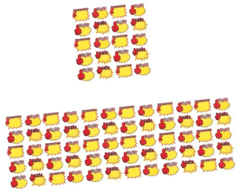 ULTECHNOVO 800 Stk Warenpreisschild Fluoreszierende Neonschilder Preisauszeichnungsetiketten Preisschilder Für Obst Und Gemüse Burst-zeichen-karten Neonlichtzeichen Papier Explosionsaufkleber