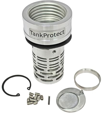 Tank Protect Aluminium Tankfüllschutz 60mm mit Anti-Spritz-Ventil kompatibel mit Scania (nach 1996) Iveco Diebstahlsicherung Diebstahlschutz Tankschloss Krafststofftank Tankdeckel