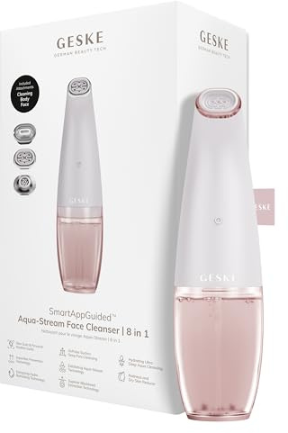 GESKE SmartAppGuided™ Aqua-Stream Face Cleanser | 8 in 1 | Porentiefe Reinigung | Beugt Unreinheiten vor | Reduziert Rötungen & trockene Haut | Verwendung mit der Aqua-Stream Solution