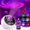 Galaxy Projector with Bluetooth Speaker, Alarm Clock Aurora Glow Lamp, 6 White Noise Natural Sound Ceiling Projector Night Light, Star Sensory Light for Kids/Bedroom/Party/Game Rooms